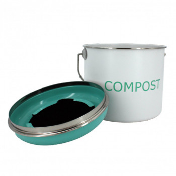 Seau à compost en inox 5 L avec filtres à charbon Mathon - www