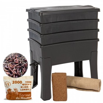 1 kg d'activateur / starter de compost Bokashi EM-1 / Fabriqué en France -  Lombricomposteur, vers de terre, lombriculture